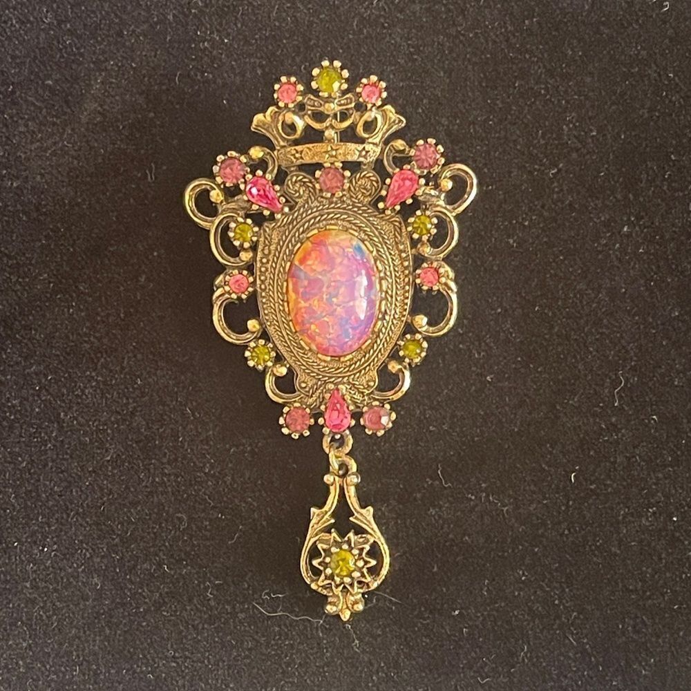 Vintage Sarah Coventry "Contessa" Rhinestone Brooch/Pendant Gently Loved
